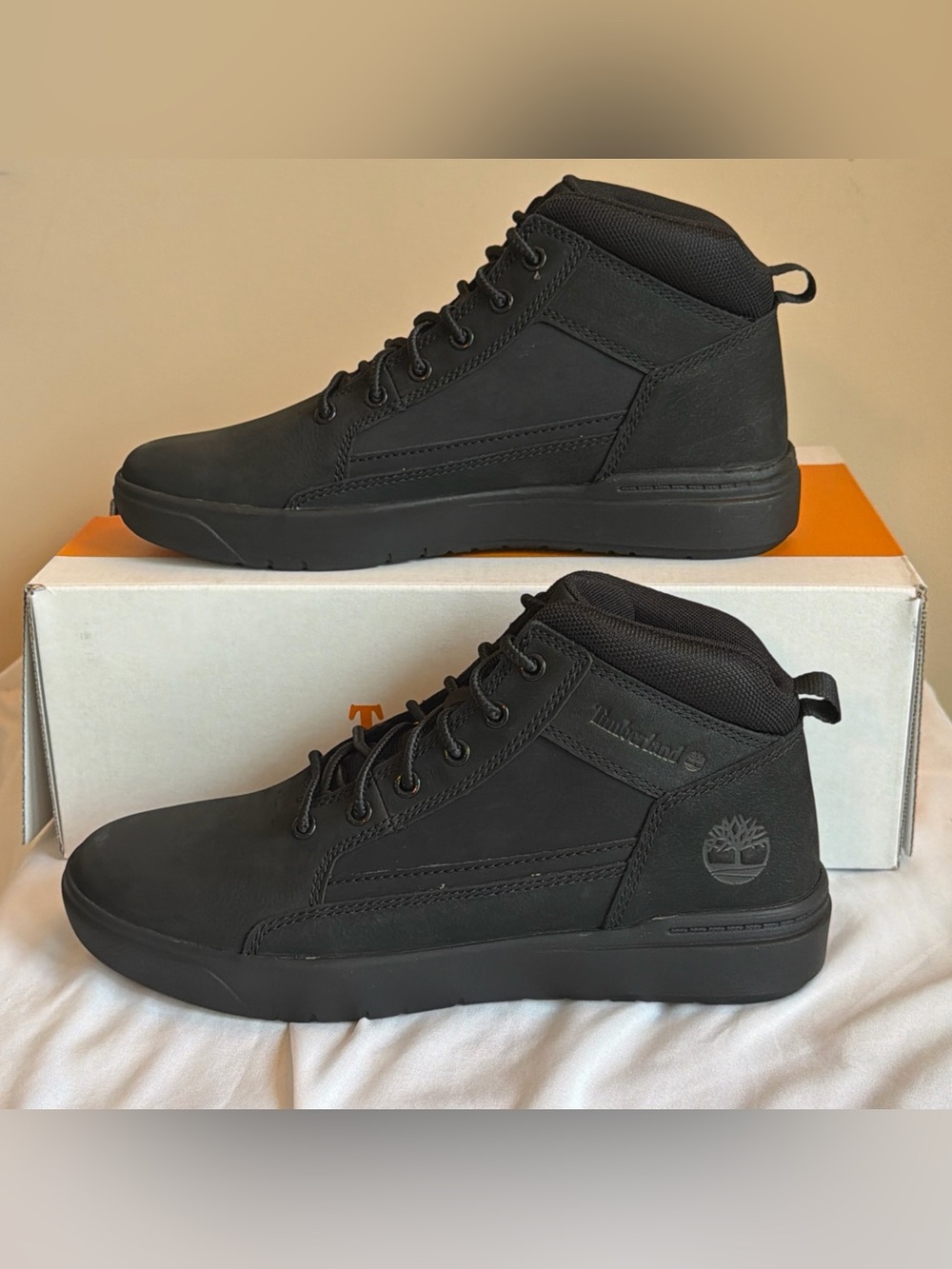 Timberland TB0A69V5EQ4 Allston Mid Sneaker Shoes Black Mens Size 8.5